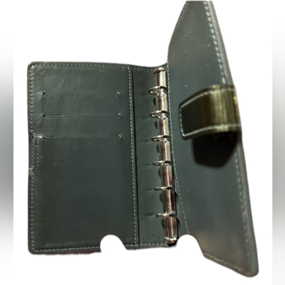 LOUIS VUITTON AUTHENTIC EPI LEATHER CYBER IRIDESCENT OLIVE GRN AGENDA /PASSPORT - Picture 7 of 14